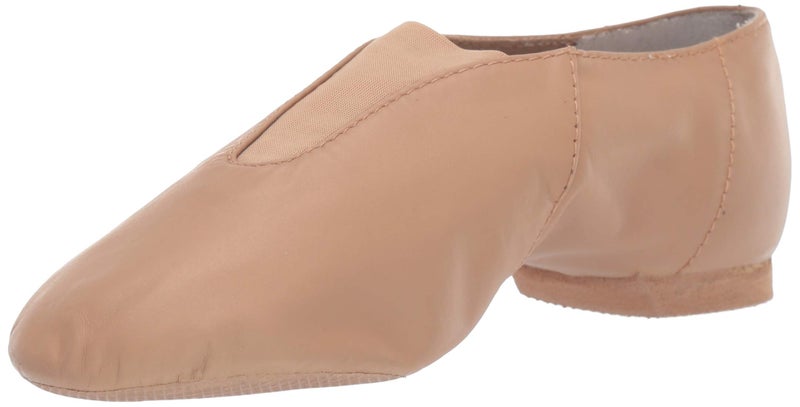 Bloch Dance Jazz Women Shoes, Super Jazz Leather with Strong Elastic Slip, High Durability, Neoprene stretch satin, Rubber Split Sole Leather, Flexibility, Spectators, Clogging, Step Dancing (Tan, Size: 4.5)